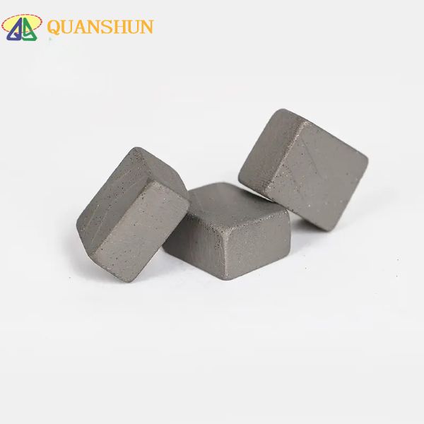Segment for cutting granite ma