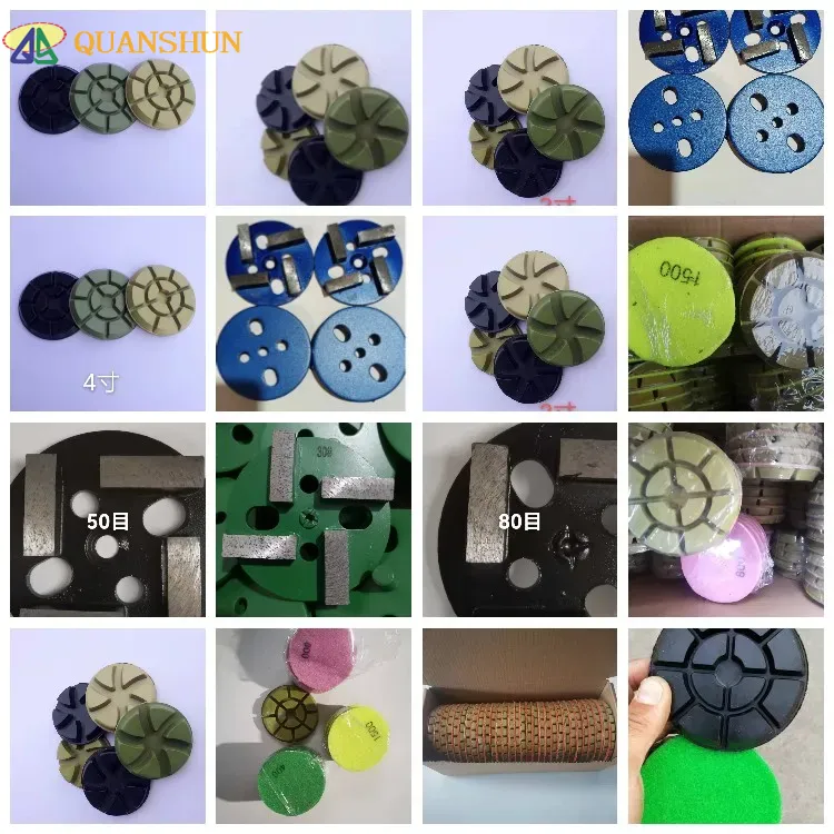 4 Inch 100mm Universal Diamond Grinding Plates with Single Pin Diamond Polishing Disc for Concrete and Terrazzo Floor 4 Inch 100mm Universal Diamond Grinding Plates with Single Pin Diamond Polishing Disc for Concrete and Terrazzo Floor